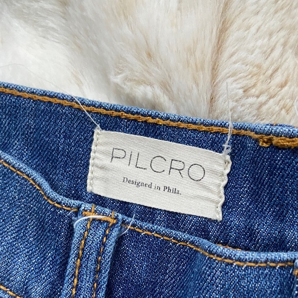 Anthropologie Pilcro Dark Blue Flare Jeans - Picture 5 of 9